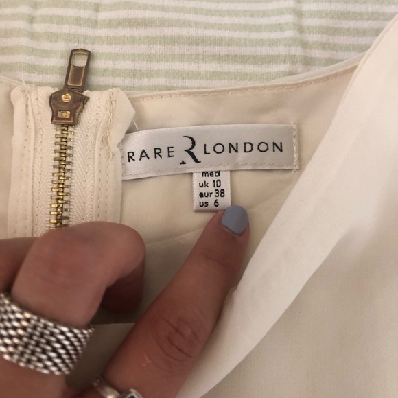 White Asymmetrical Dress - Picture 2 of 3